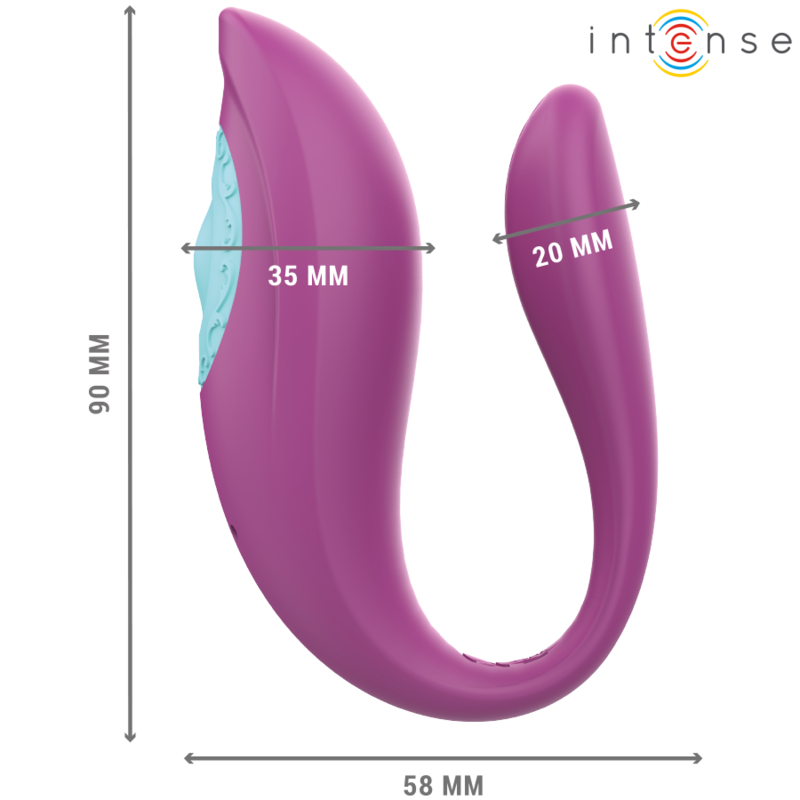 INTENSE - ANNIE U-SHAPED VIBRATOR AND STIMULATOR PURPLE REMOTE CONTROL - My naughty haven #