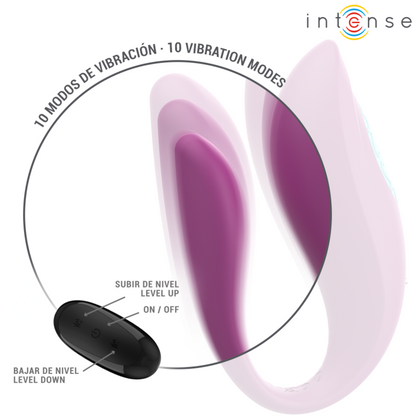 INTENSE - ANNIE U-SHAPED VIBRATOR AND STIMULATOR PURPLE REMOTE CONTROL - My naughty haven #