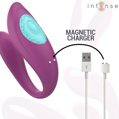 INTENSE - ANNIE U-SHAPED VIBRATOR AND STIMULATOR PURPLE REMOTE CONTROL - My naughty haven #