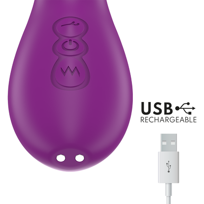INTENSE - ATENEO RECHARGEABLE MULTIFUNCTION VIBRATOR 7 VIBRATIONS WITH OSCILLATING TONGUE AND PURPLE SUCTION - My naughty haven #