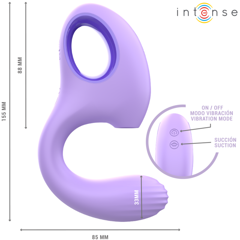INTENSE - BAXTER VIBRATOR & STIMULATOR VIOLET - My naughty haven #