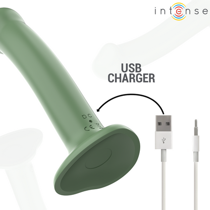 INTENSE - BECCA VIBRATOR WITH SUCTION CUP 10 VIBRATIONS GREEN REMOTE CONTROL - My naughty haven #