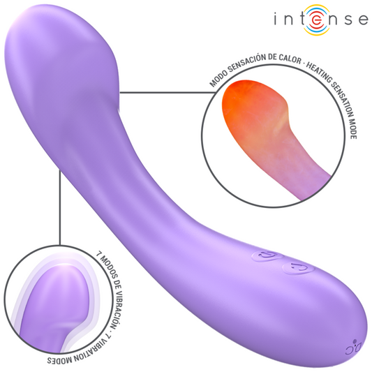 INTENSE - BECKY VIBRATOR 19 CM HEATABLE 7 VIBRATIONS PURPLE - My naughty haven #
