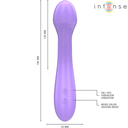 INTENSE - BECKY VIBRATOR 19 CM HEATABLE 7 VIBRATIONS PURPLE - My naughty haven #