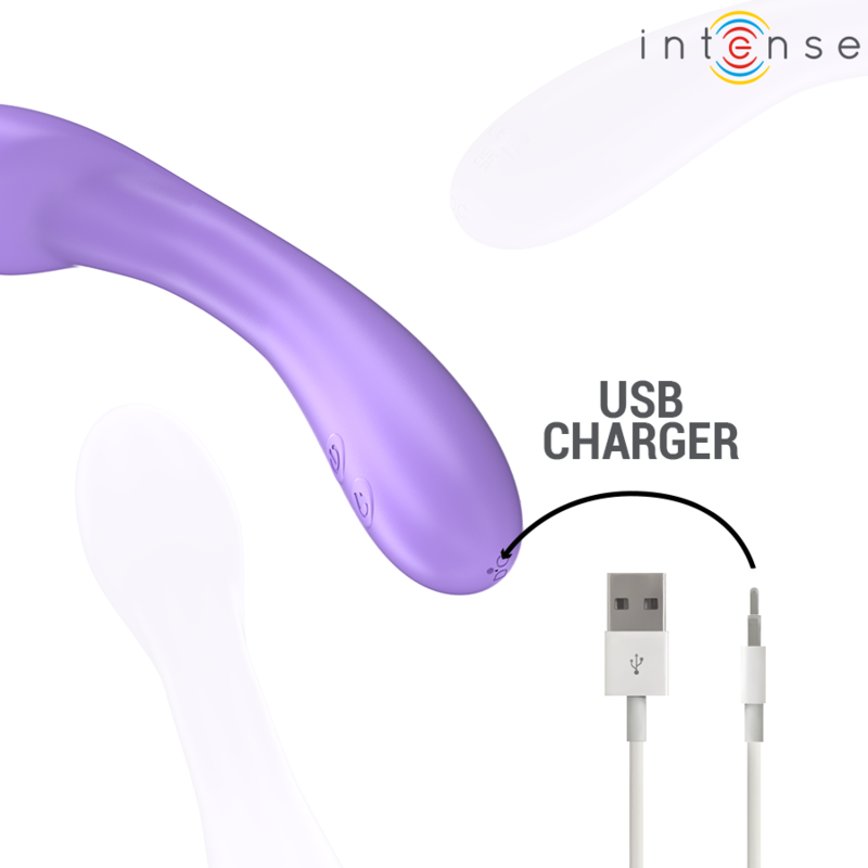 INTENSE - BECKY VIBRATOR 19 CM HEATABLE 7 VIBRATIONS PURPLE - My naughty haven #