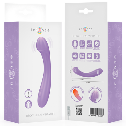 INTENSE - BECKY VIBRATOR 19 CM HEATABLE 7 VIBRATIONS PURPLE - My naughty haven #
