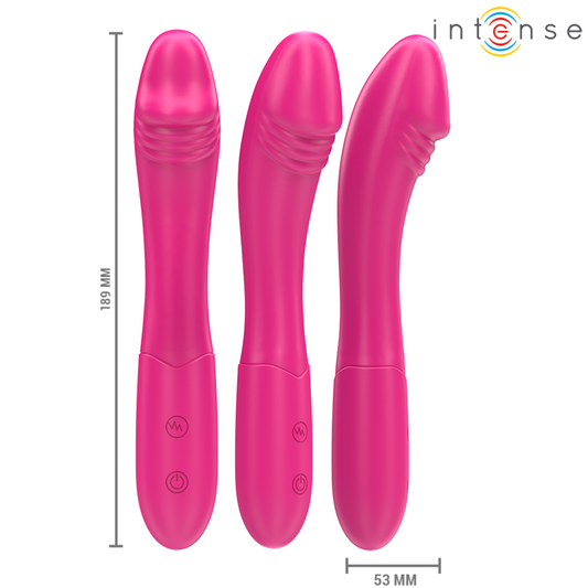 INTENSE - BELINDA VIBRATOR 19 CM FLEXIBLE 10 VIBRATIONS PINK - My naughty haven #