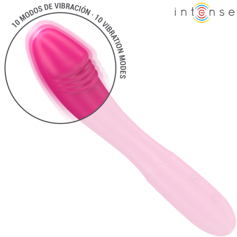 INTENSE - BELINDA VIBRATOR 19 CM FLEXIBLE 10 VIBRATIONS PINK - My naughty haven #