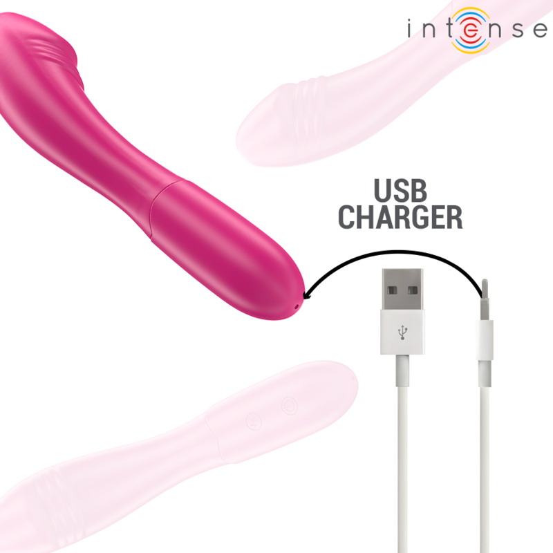 INTENSE - BELINDA VIBRATOR 19 CM FLEXIBLE 10 VIBRATIONS PINK - My naughty haven #