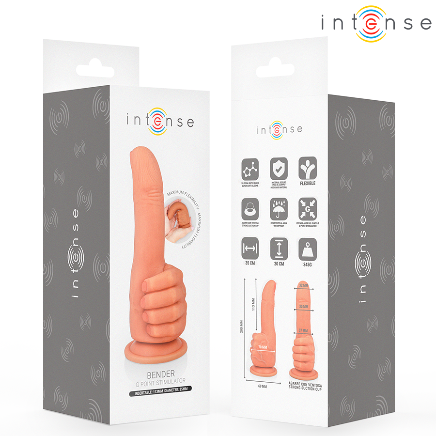 INTENSE - BENDER G-SPOT STIMULATOR FLEXIBLE HAND 11.3 CM - My naughty haven #