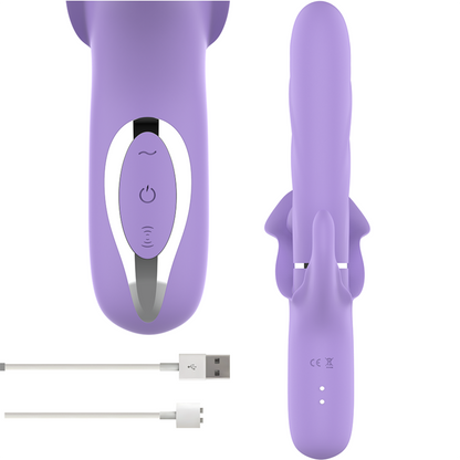 INTENSE - BILLIE MULTIFUNCTIONAL RECHARGEABLE SUCTION VIBRATOR WITH PURPLE PUSH BUTTON - My naughty haven #