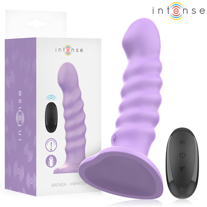 INTENSE - BRENDA VIBRATOR SIZE M SPIRAL DESIGN 10 VIBRATIONS PURPLE REMOTE CONTROL - My naughty haven #