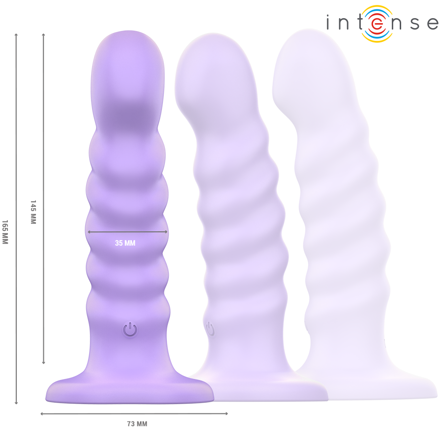 INTENSE - BRENDA VIBRATOR SIZE M SPIRAL DESIGN 10 VIBRATIONS PURPLE REMOTE CONTROL - My naughty haven #