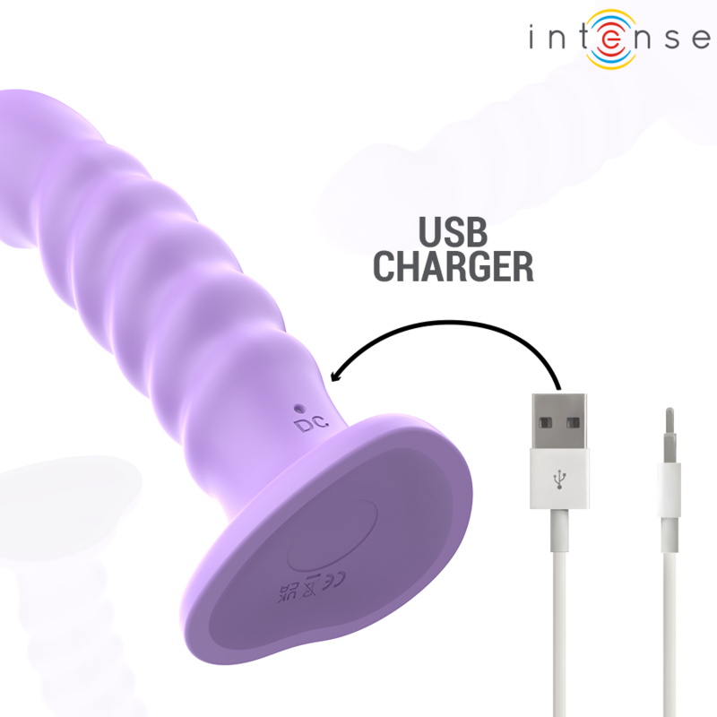 INTENSE - BRENDA VIBRATOR SIZE M SPIRAL DESIGN 10 VIBRATIONS PURPLE REMOTE CONTROL - My naughty haven #