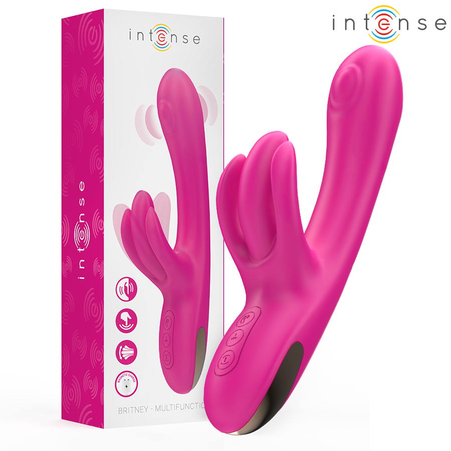 INTENSE - BRITNEY MULTIFUNCTION RABBIT VIBRATOR 23 CM PINK - My naughty haven #