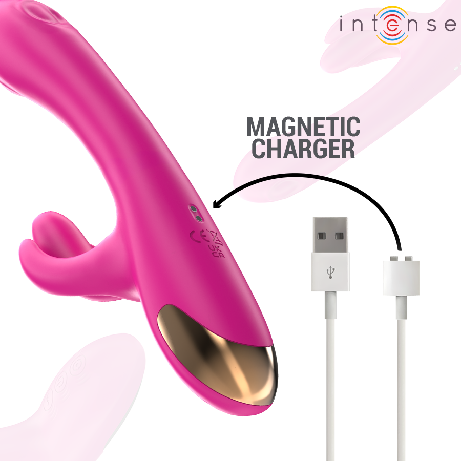 INTENSE - BRITNEY MULTIFUNCTION RABBIT VIBRATOR 23 CM PINK - My naughty haven #