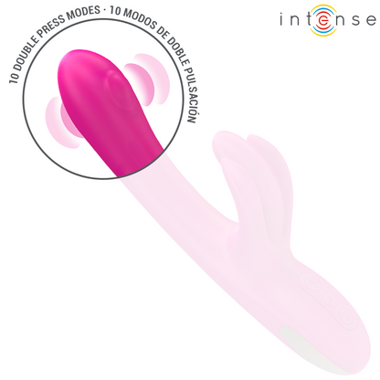 INTENSE - BRITNEY MULTIFUNCTION RABBIT VIBRATOR 23 CM PINK - My naughty haven #
