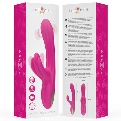 INTENSE - BRITNEY MULTIFUNCTION RABBIT VIBRATOR 23 CM PINK - My naughty haven #