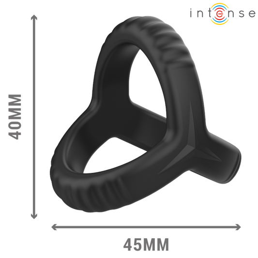 INTENSE - CARSON DOUBLE SILICONE PENIS RING BLACK MODEL 4 - My naughty haven #