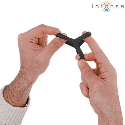 INTENSE - CARSON DOUBLE SILICONE PENIS RING BLACK MODEL 4 - My naughty haven #
