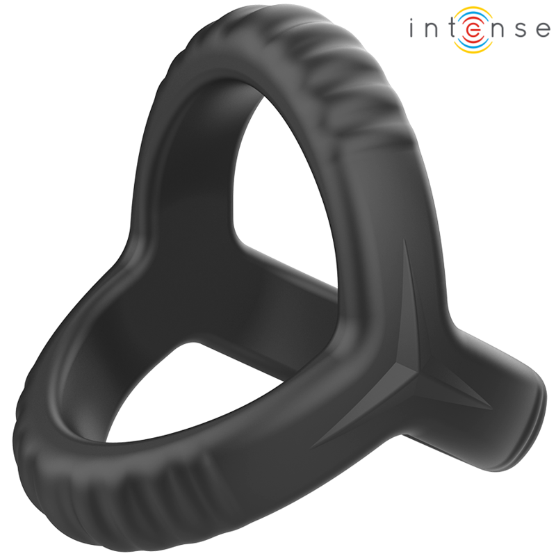 INTENSE - CARSON DOUBLE SILICONE PENIS RING BLACK MODEL 4 - My naughty haven #