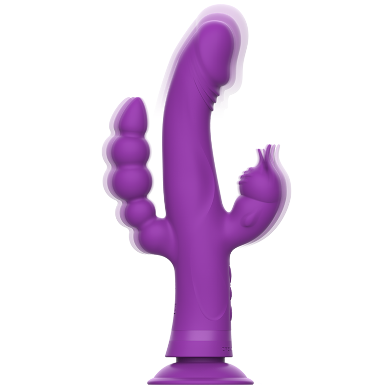 INTENSE - CASANOVA RABBIT SILICONE VIBRATOR TRIPLE MOTOR PURPLE - My naughty haven #