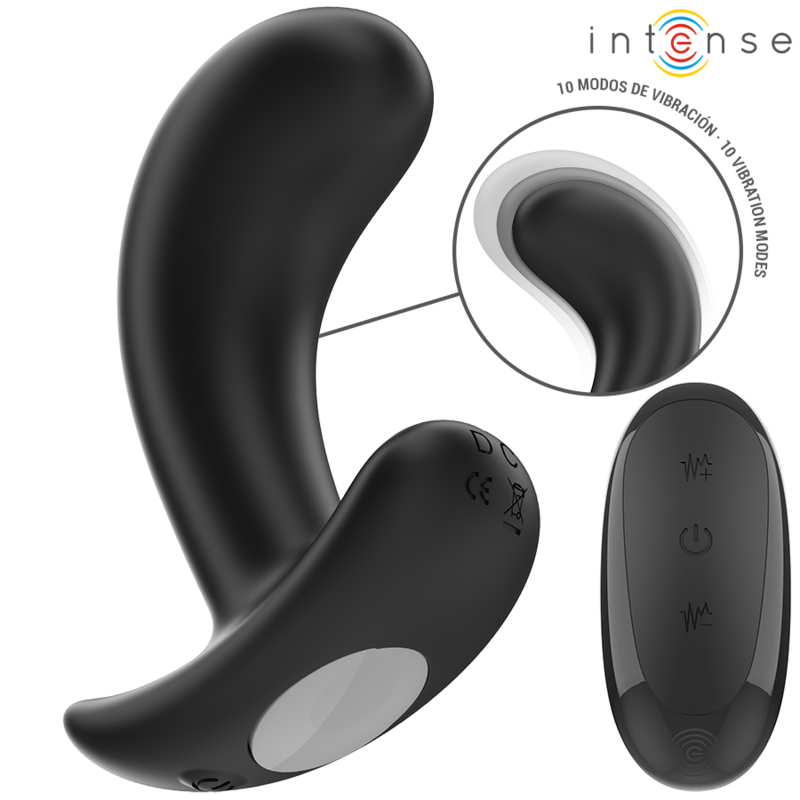 INTENSE - CHANDLER ANAL PLUG 10 VIBRATIONS BLACK REMOTE CONTROL - My naughty haven #