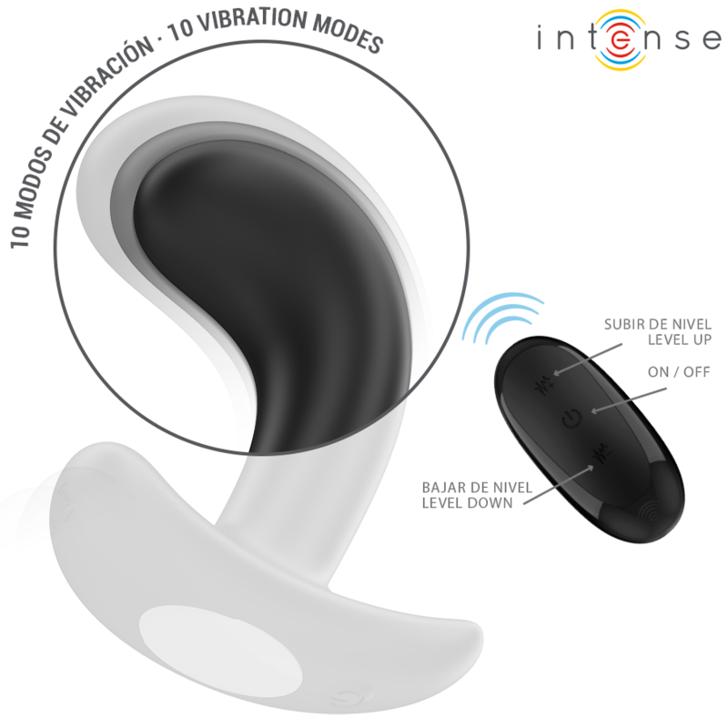 INTENSE - CHANDLER ANAL PLUG 10 VIBRATIONS BLACK REMOTE CONTROL - My naughty haven #