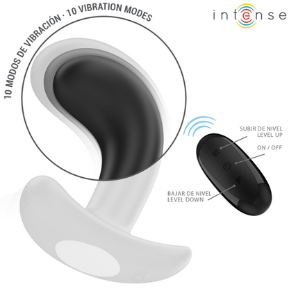 INTENSE - CHANDLER ANAL PLUG 10 VIBRATIONS BLACK REMOTE CONTROL - My naughty haven #