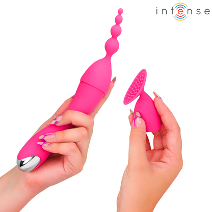 INTENSE - CHER VIBRATOR WITH 20 PATTERNS AND INTERCHANGEABLE HEADS - My naughty haven #
