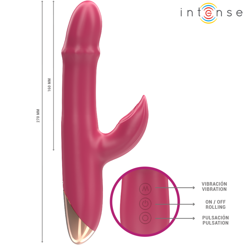 INTENSE - CHLOE MULTIFUNCTION VIBRATOR 3 IN 1 RED - My naughty haven #