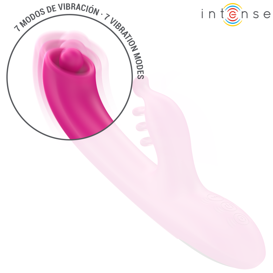 INTENSE - CHRISTINA MULTIFUNCTION RABBIT VIBRATOR 22.5 CM PINK - My naughty haven #