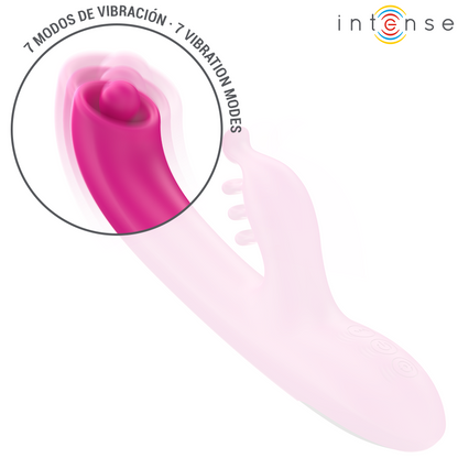 INTENSE - CHRISTINA MULTIFUNCTION RABBIT VIBRATOR 22.5 CM PINK - My naughty haven #