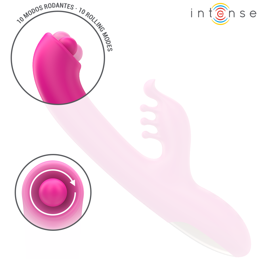 INTENSE - CHRISTINA MULTIFUNCTION RABBIT VIBRATOR 22.5 CM PINK - My naughty haven #