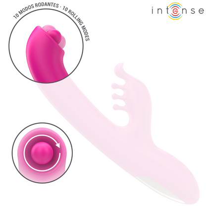 INTENSE - CHRISTINA MULTIFUNCTION RABBIT VIBRATOR 22.5 CM PINK - My naughty haven #