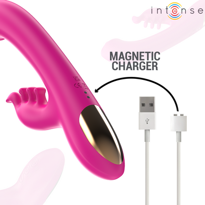 INTENSE - CHRISTINA MULTIFUNCTION RABBIT VIBRATOR 22.5 CM PINK - My naughty haven #