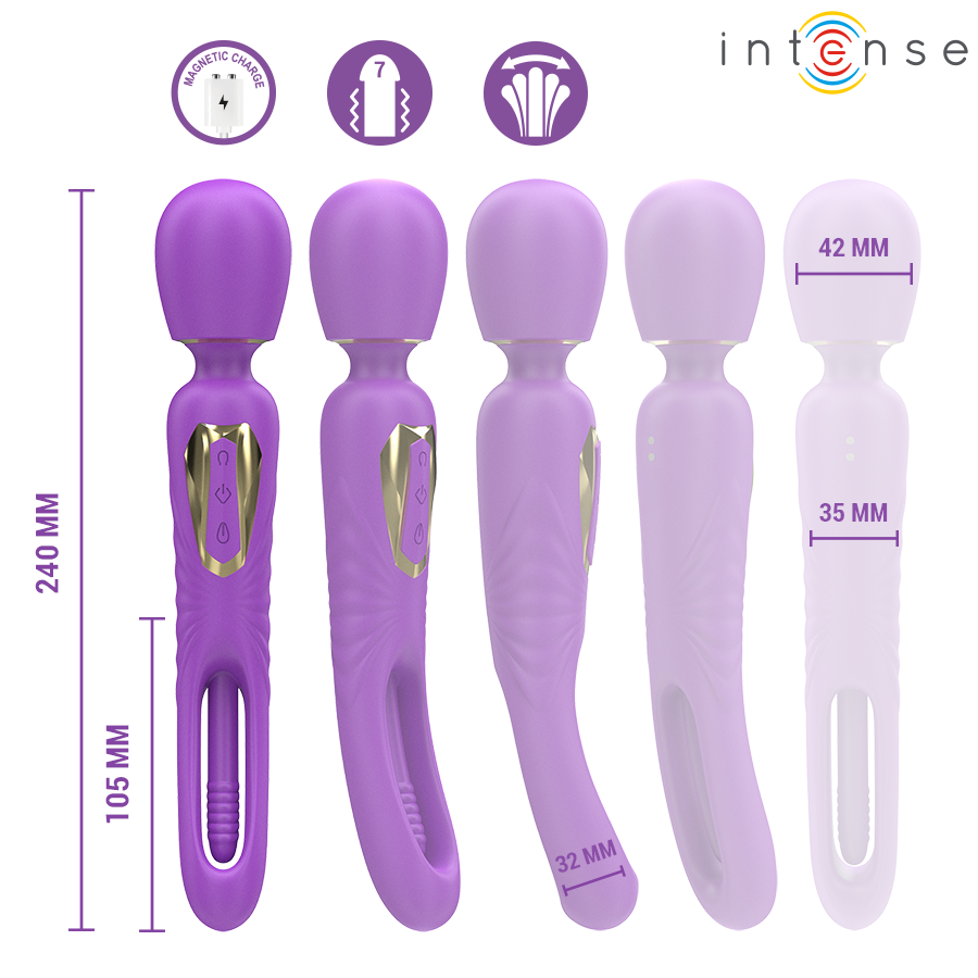 INTENSE - CHRISTY VIBRATING WAND WITH FLIPPING TONGUE - My naughty haven #