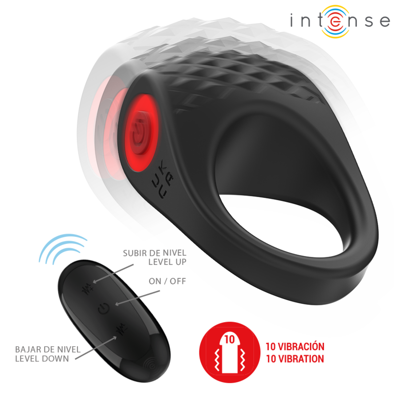INTENSE - CLOVER VIBRATOR PENIS RING 10 VIBRATIONS BLACK - My naughty haven #