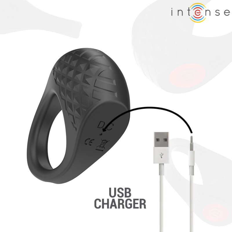 INTENSE - CLOVER VIBRATOR PENIS RING 10 VIBRATIONS BLACK - My naughty haven #