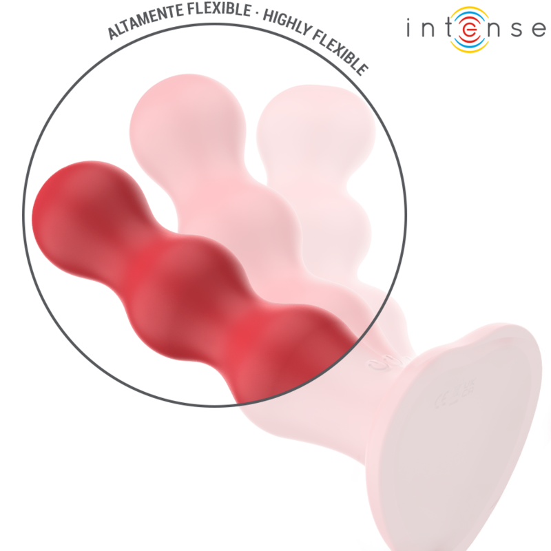 INTENSE - CODY VIBRATOR WITH SUCTION CUP RED REMOTE CONTROL - My naughty haven #