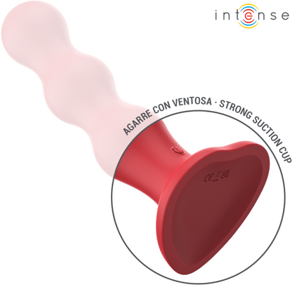 INTENSE - CODY VIBRATOR WITH SUCTION CUP RED REMOTE CONTROL - My naughty haven #
