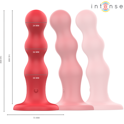 INTENSE - CODY VIBRATOR WITH SUCTION CUP RED REMOTE CONTROL - My naughty haven #