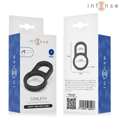 INTENSE - CONLETH ADJUSTABLE DOUBLE PENIS RING MODEL 3 - My naughty haven #