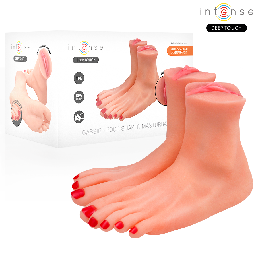 INTENSE DEEP TOUCH - GABBIE TWO-PIECE FOOT-SHAPED MASTUBADOR - My naughty haven #