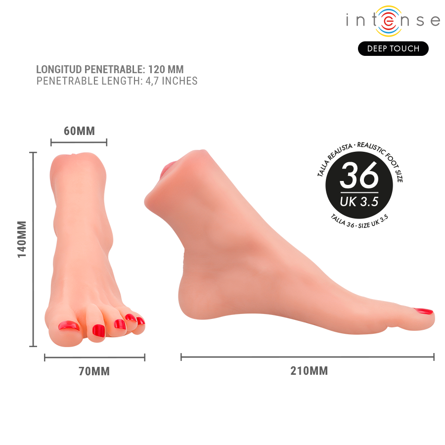 INTENSE DEEP TOUCH - GABBIE TWO-PIECE FOOT-SHAPED MASTUBADOR - My naughty haven #