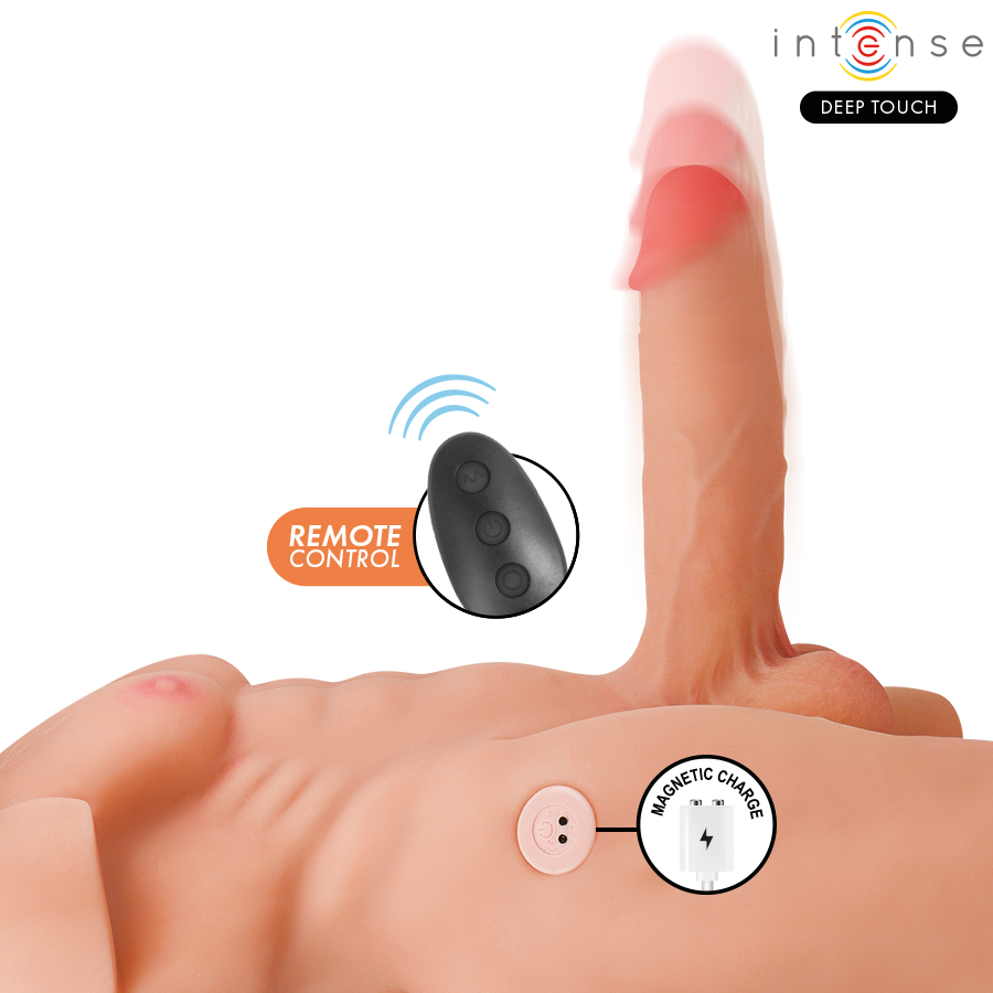 INTENSE DEEP TOUCH - MARTY TORSO WITH ANUS AND REALISTIC DILDO WITH PUSHING AND VIBRATION, REMOTE CONTROL, 6.2 KG - My naughty haven #