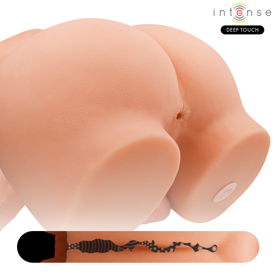 INTENSE DEEP TOUCH - RICHIE TORSO WITH ANUS AND REALISTIC DILDO WITH PUSHING AND VIBRATION REMOTE CONTROL 4.7 KG - My naughty haven #