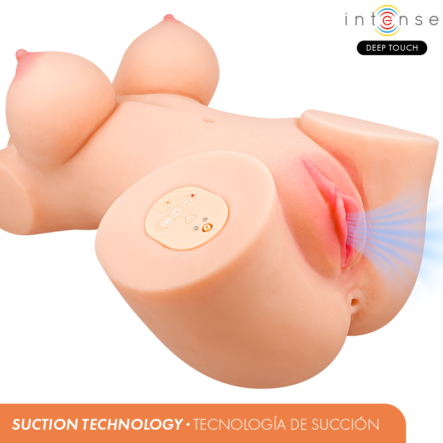 INTENSE DEEP TOUCH - VERO TORSO VAGINA WITH SUCTION, HEAT, VIBRATION AND VOICE EFFECTS WITH REMOTE CONTROL 5.5 KG - My naughty haven #