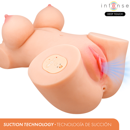 INTENSE DEEP TOUCH - VERO TORSO VAGINA WITH SUCTION, HEAT, VIBRATION AND VOICE EFFECTS WITH REMOTE CONTROL 5.5 KG - My naughty haven #