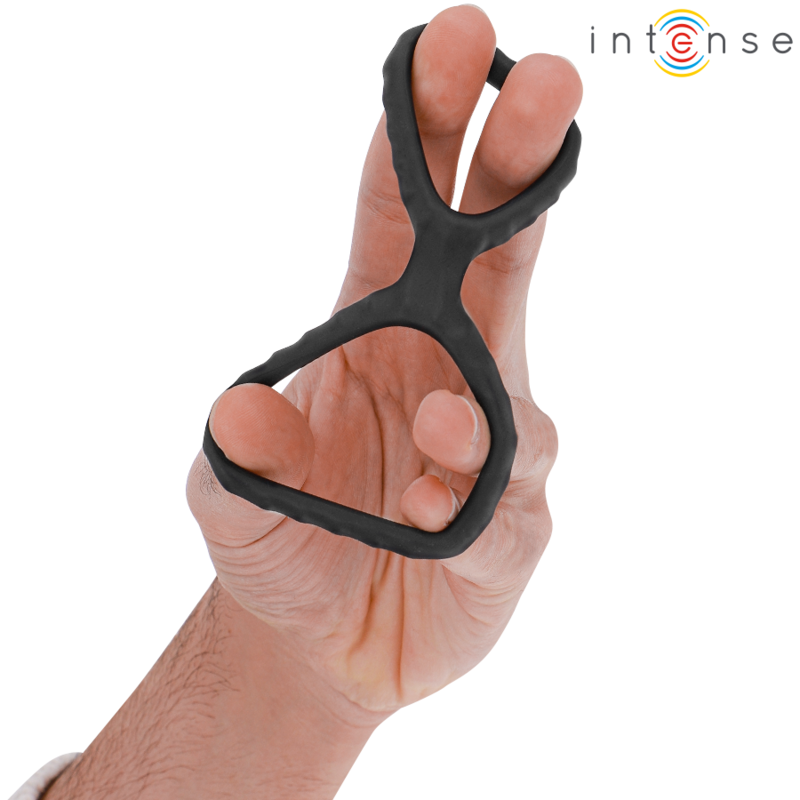 INTENSE - DEWEY DOUBLE SILICONE PENIS RING BLACK MODEL 2 - My naughty haven #